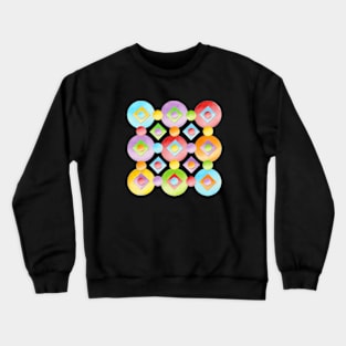 Happy Rainbow Dots Crewneck Sweatshirt